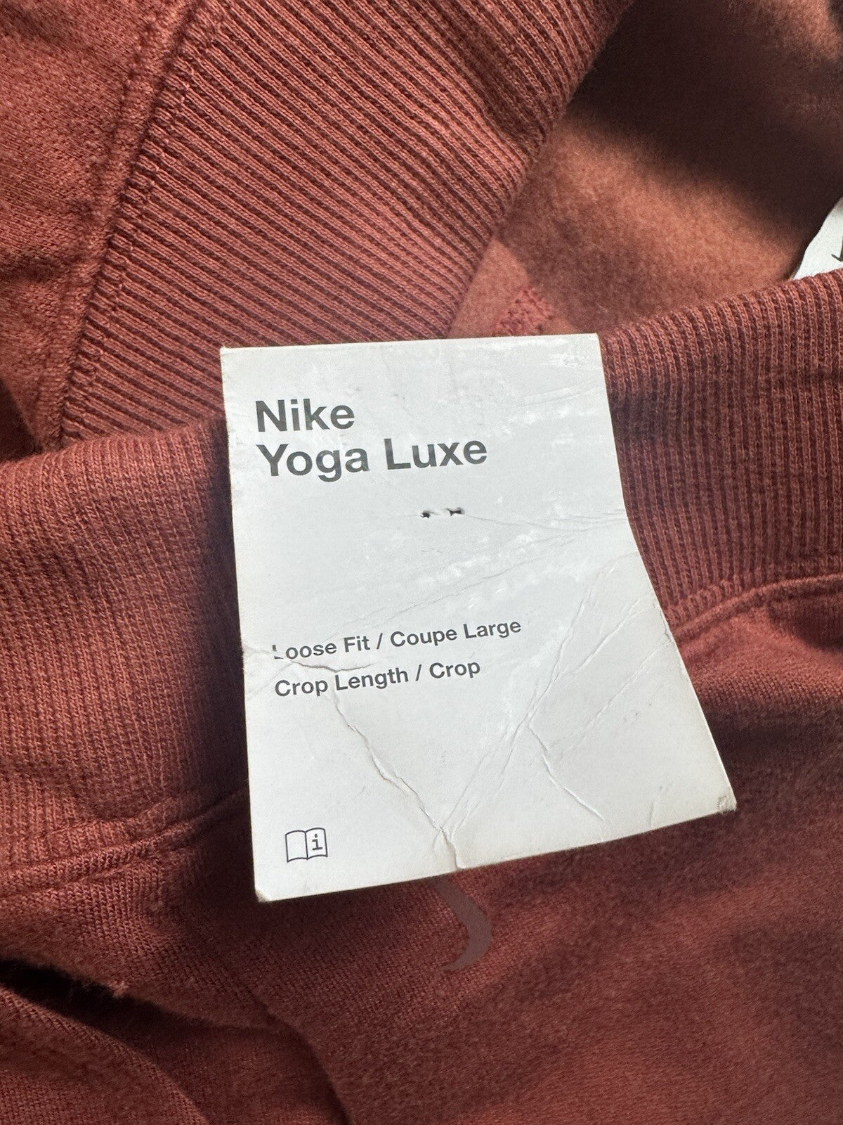 Nike Yoga Women’s Fleece Pants Drawstring Stretch Sz M.   (B.109)