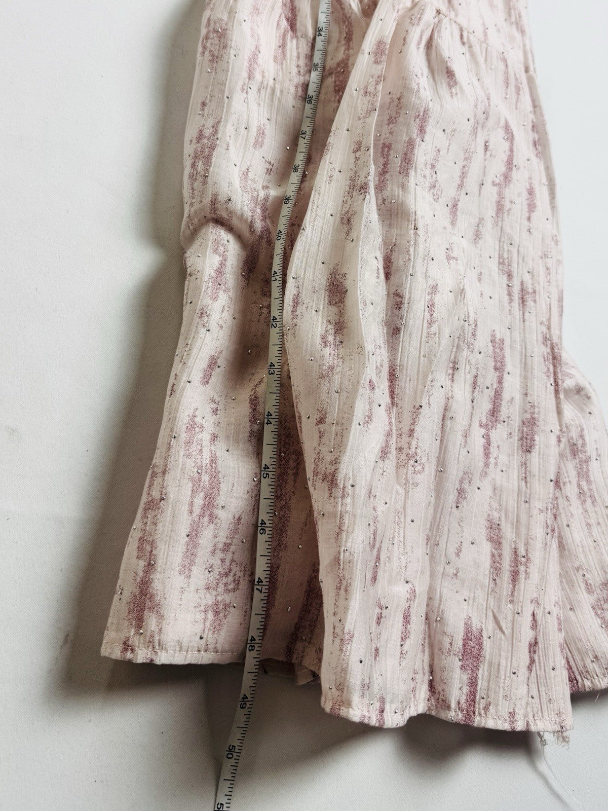 Sapphire Women’s Pink Rhinestones Long Maxi Dress Sz M.  (B.151)