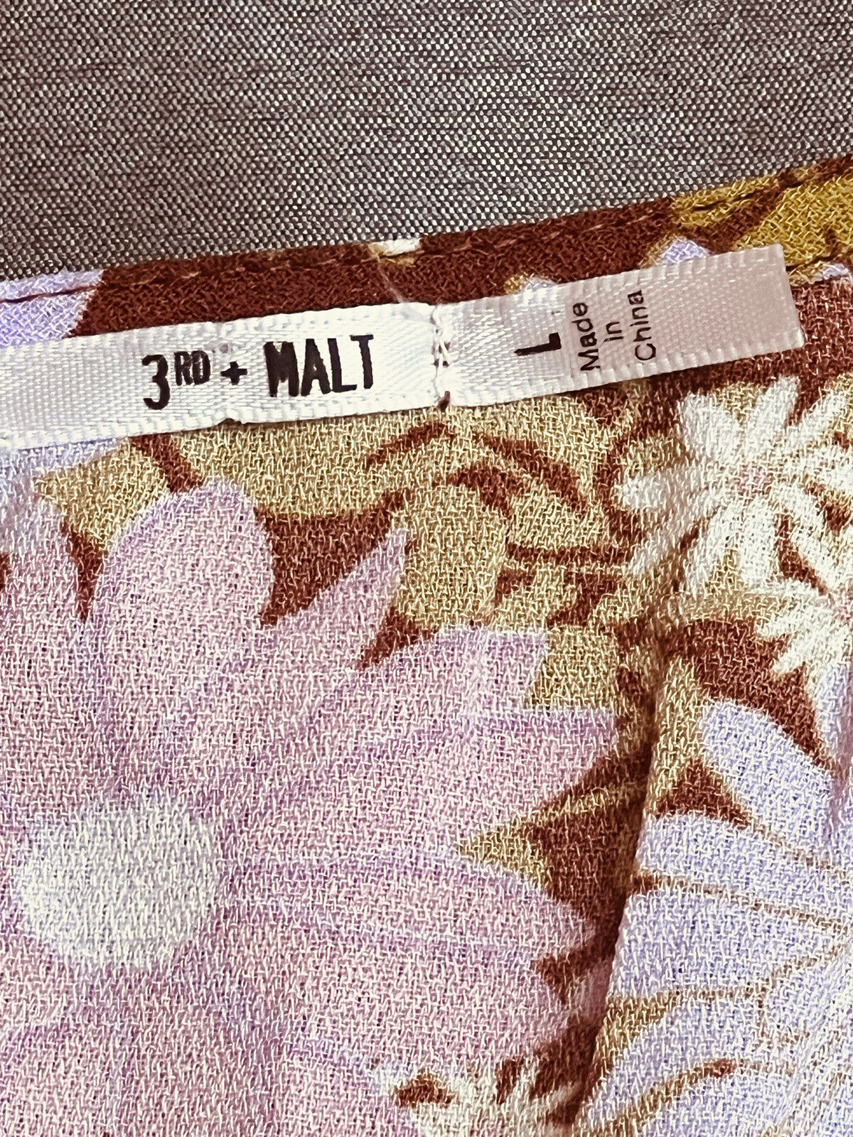 3rd + Malt Women’s Floral Dress long sleeves Multicolor Sz L