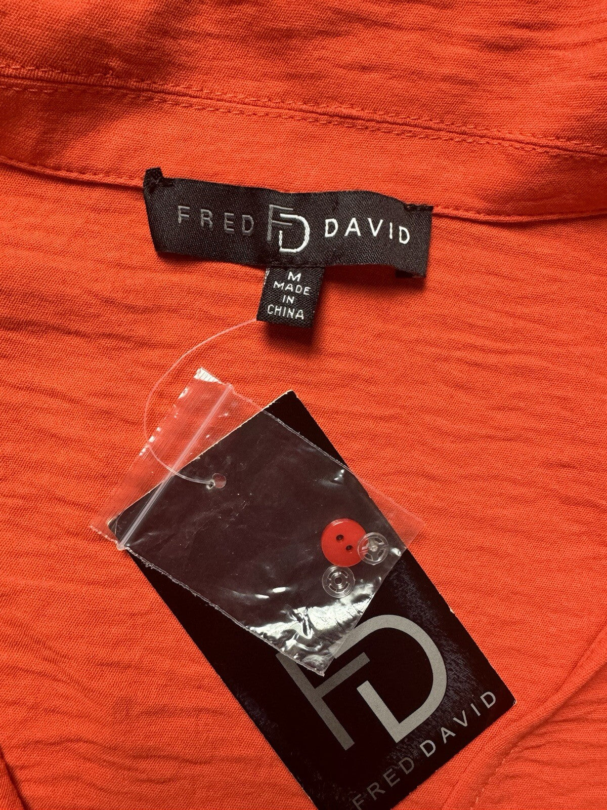 Fred David Women's Orange Long Sleeve Dress Size M. (B.81)