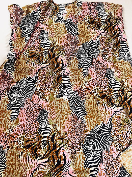 Sante Mumu Cheetah Zebra Kimono Sz S