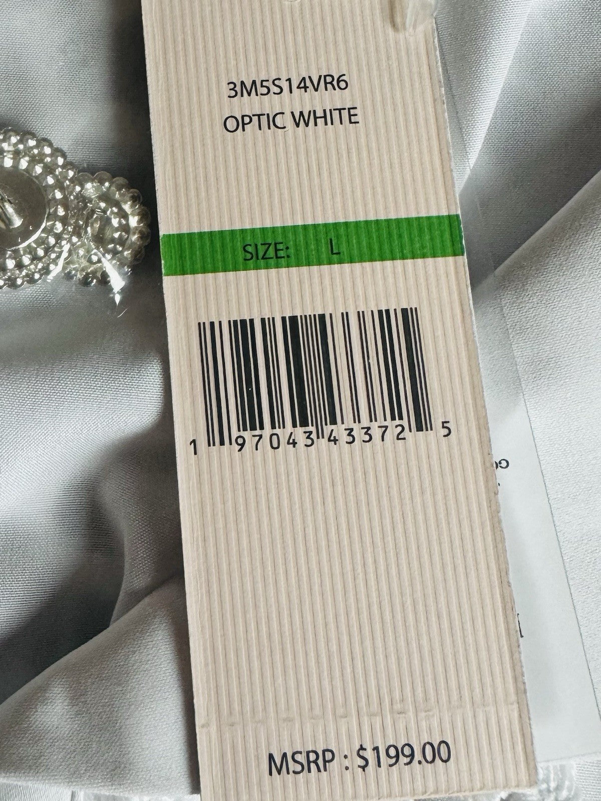 $199 NANETTE LEPORE Lace White Dress Sz L  (B.169)