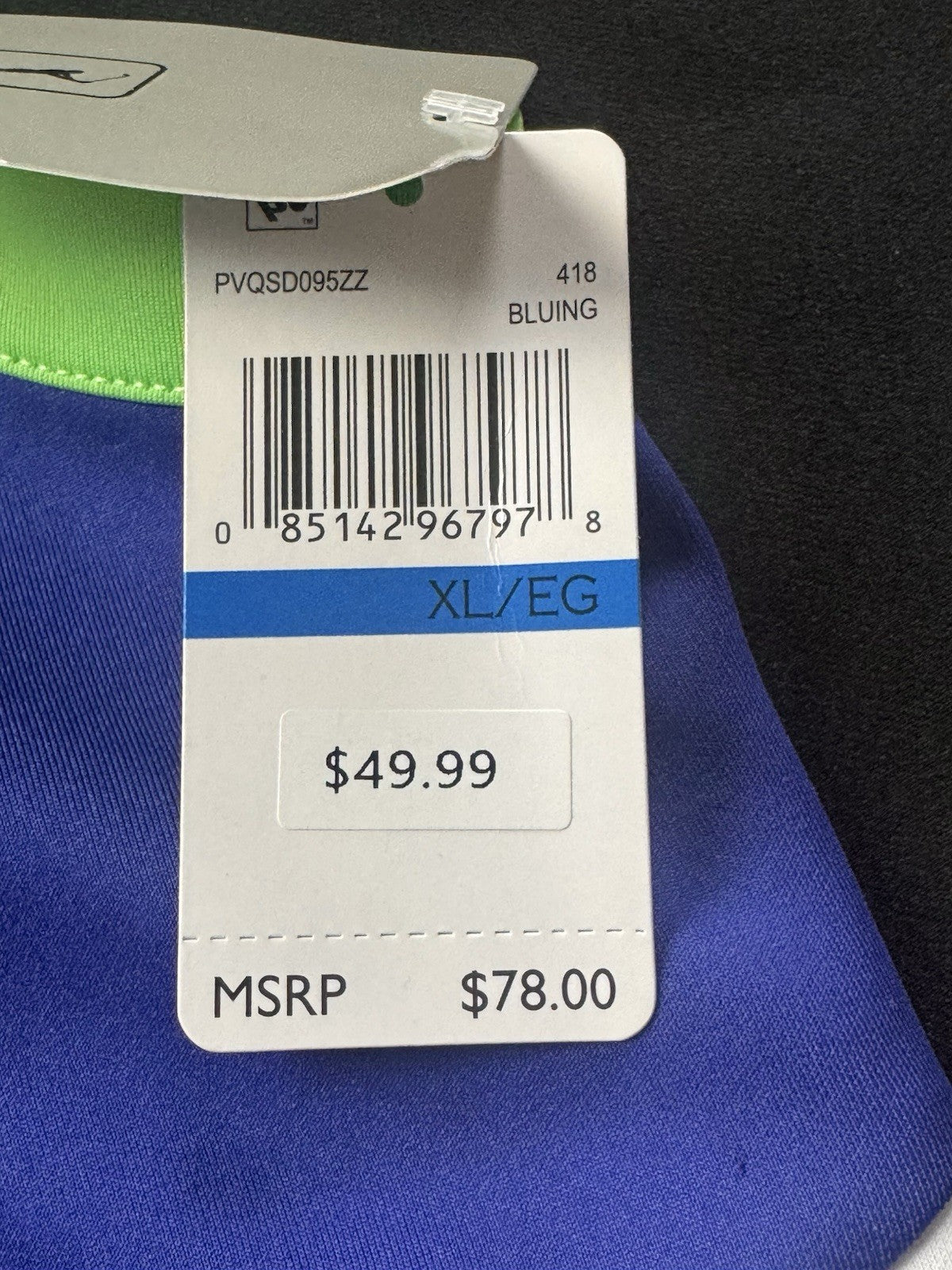 $78 PGA TOUR Women’s Blue Dress sleeveless Sz XL.      (B.082)