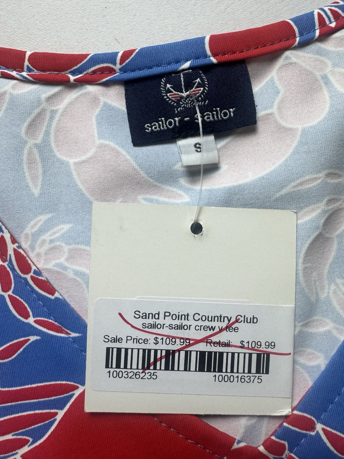 Sailor-Sailor Women’s Crabs Printed Golf Tennis Shirt Size S (B.158)