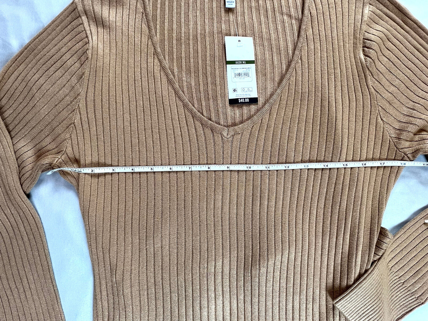 WOMEN'S SOFIA JEAN BY SOFIA VERGARA BACK TWIST SWEATER DRESS Sz XL Brown