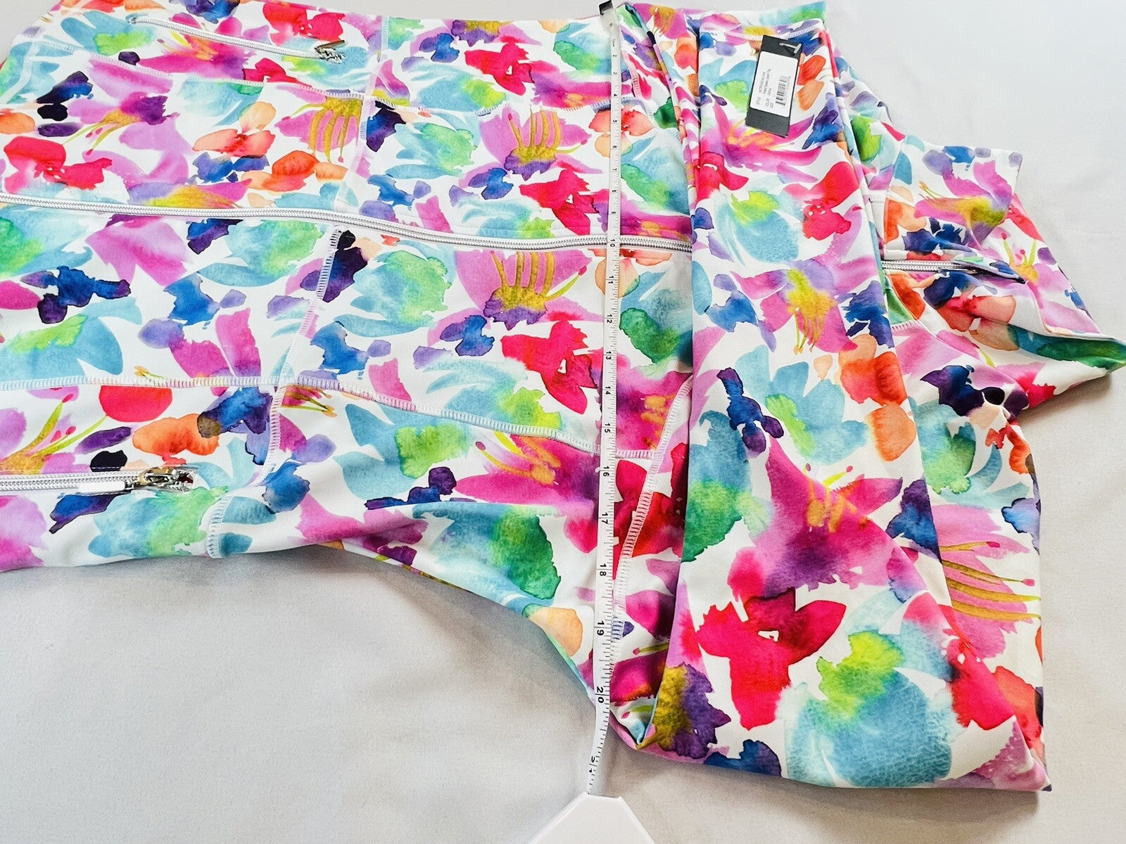 SKIE Women's Golf Long Sleeve Full Zip Sweatshirt Sz L Multicolor Floral