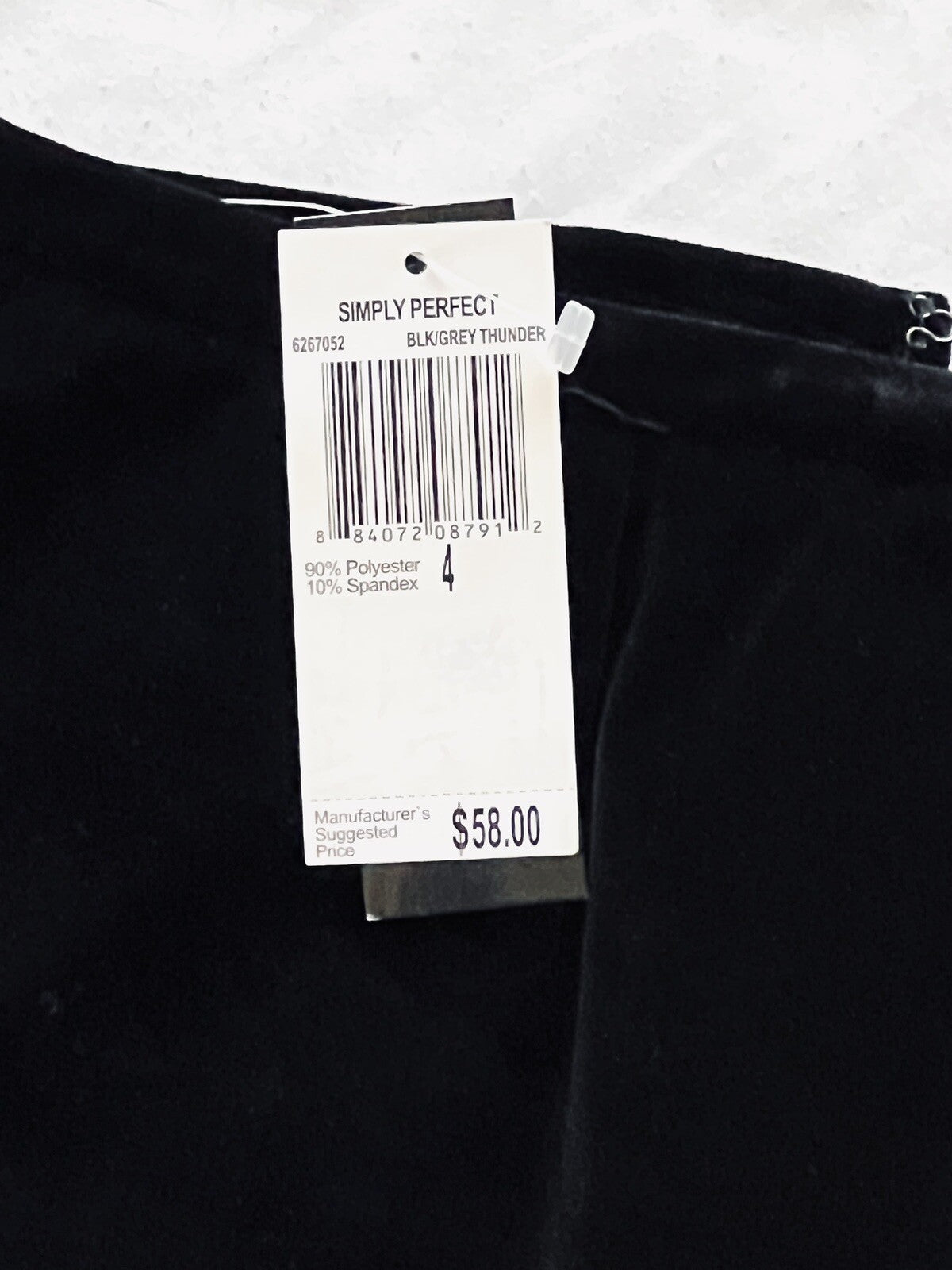 Grace Elements Women’s Velvet Pencil Skirt Black Sz 4