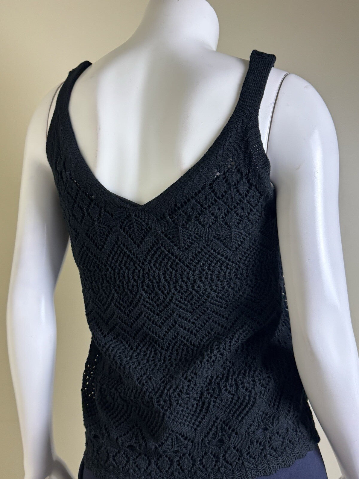 $99 Lauren Ralph Lauren Women’s Crochet Pullover Tank Top Size PL.  (B.145)
