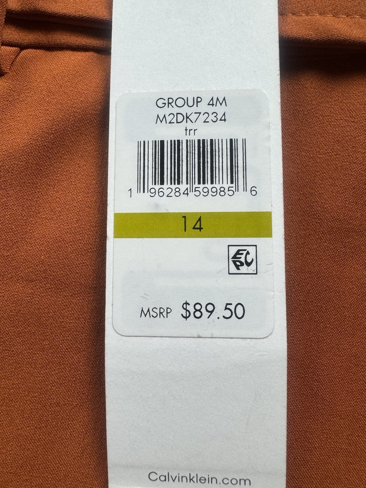 $89 Calvin Klein Women's Belted Pants Size 14.       (B.183)