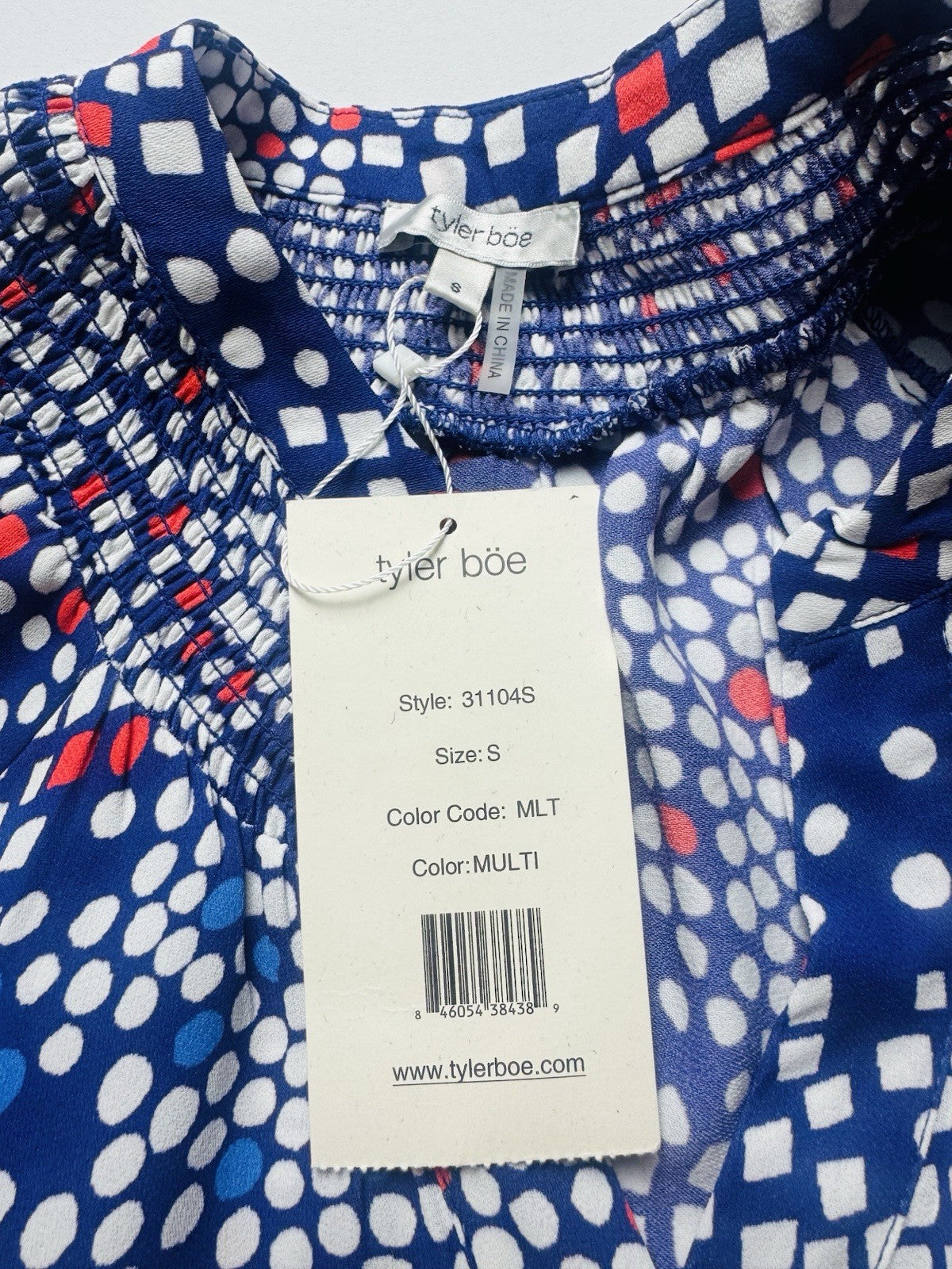 Tyler Boe Women’s Blue Multi Blouse Sz S     (B.158)