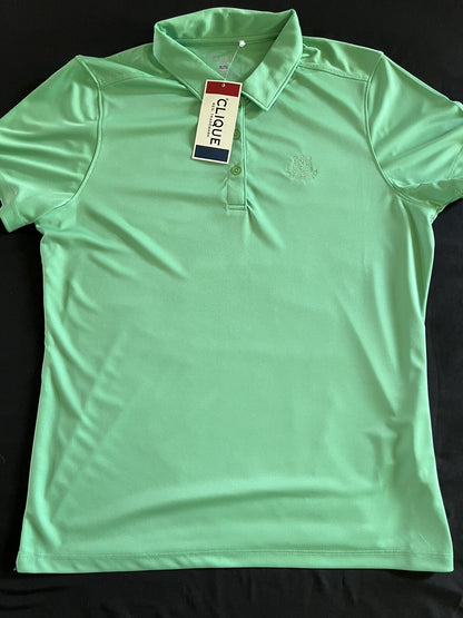 Clique Women’s Top Golf Polo Shirt Green Sz XL (16)