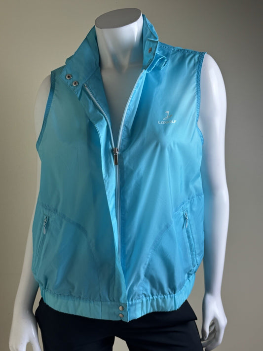 Liz Golf Activewear Polyester Women’s Full Zip Vest Sz M