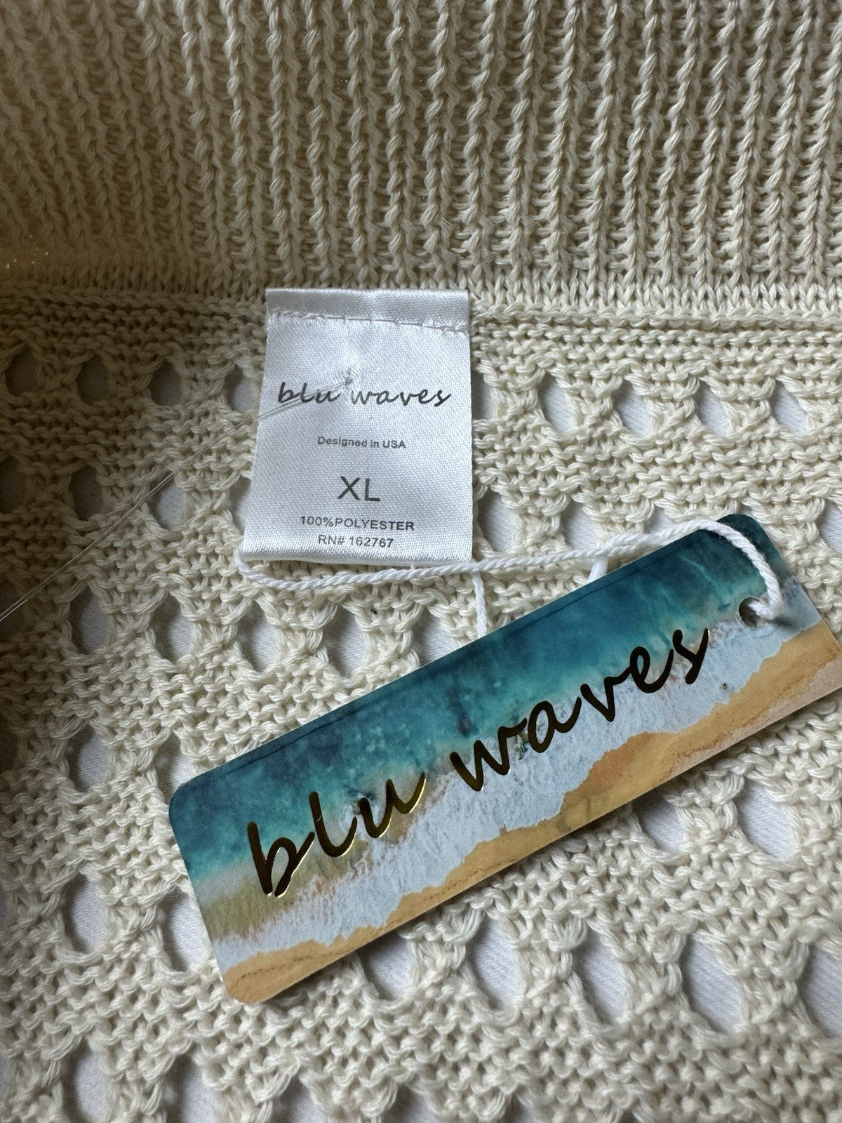 blue waves Women’s Crochet Skirt Sz XL.      (B.166)