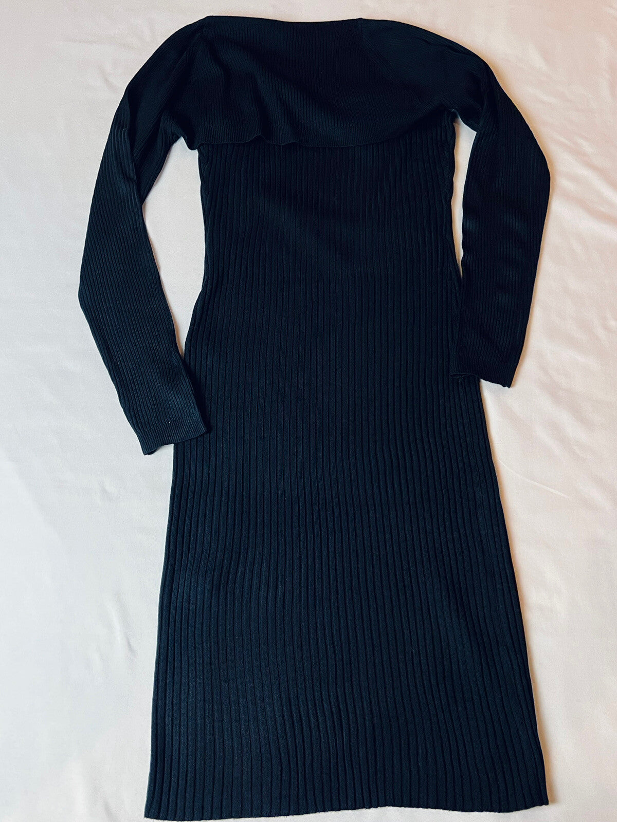 Cool Attitude Women's Black Bodycon Knit Sweater Dress Sz L