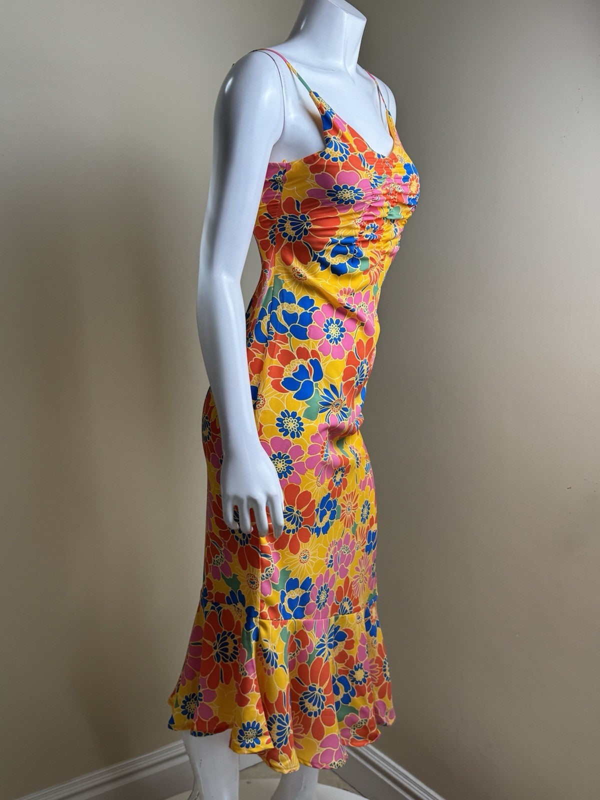 Sugar Lips Maxi Dress Multi Floral Sz XS    (B.176)