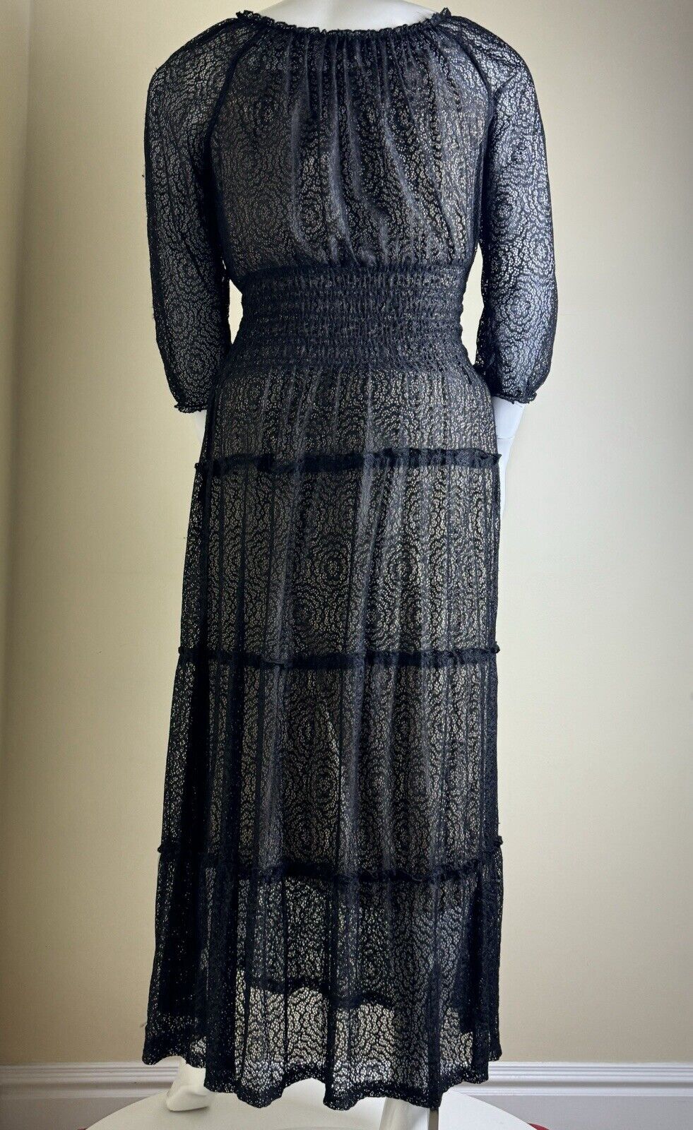 Figueroa & Flower Maxi Black Lace Long Dress Sz XL. (B.11)