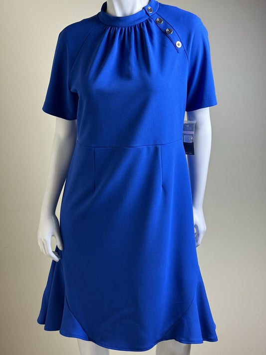 $108 Sharagano Women’s Blue Size 10 Dress   (B.97)