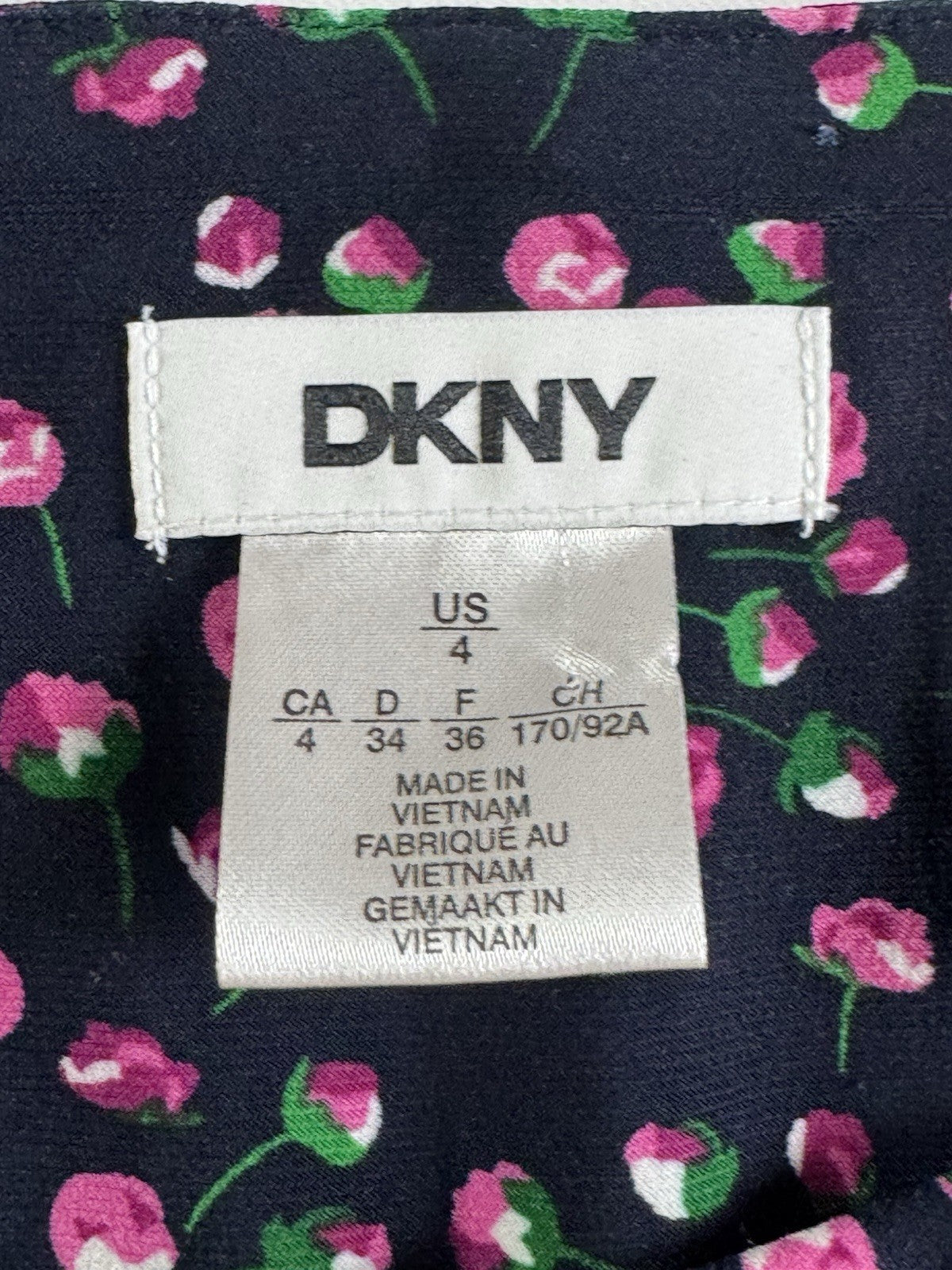 $99 DKNY Women’s Floral Dress Sz 4    (B.065)