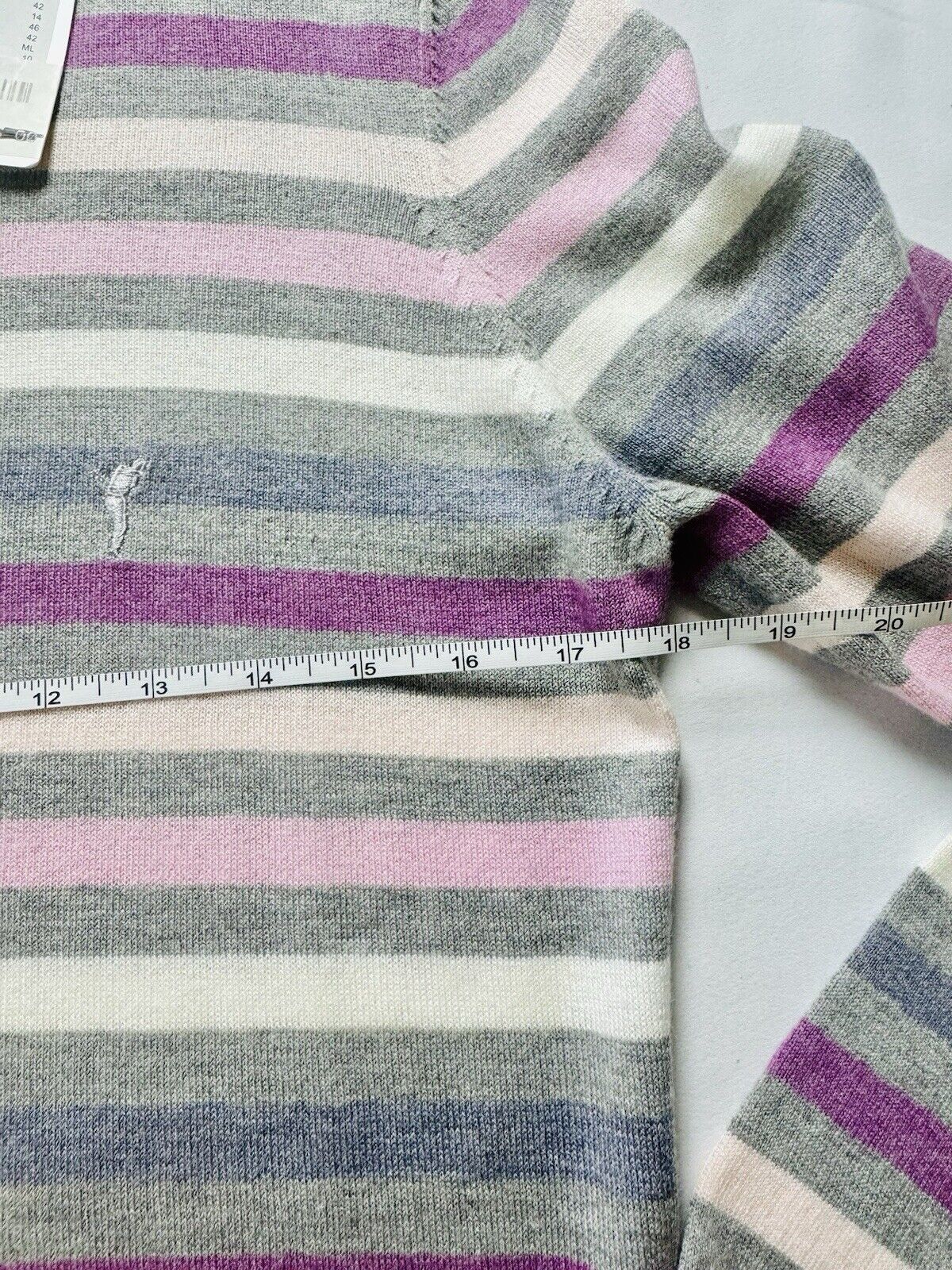 GOLFINO Women's Golf Sweater Striped Size 10