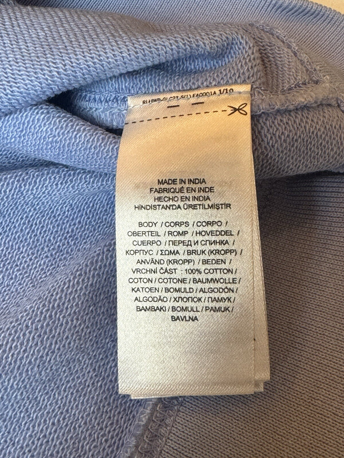 $145 Lauren Ralph Lauren Women's Blue Logo Sweater Sz L.  (B.116)