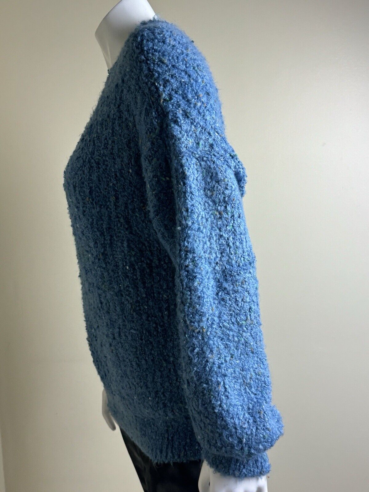 $79 Calvin Klein Women's Shaggy Sweater Blue Size M