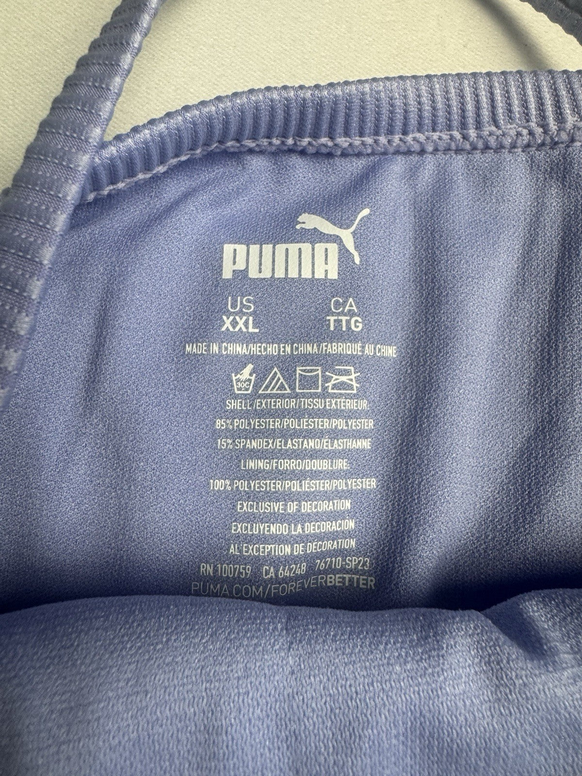 Puma 2 Piece Bikini Women’s Purple Swimsuit Sz 2XL.  (B.152)