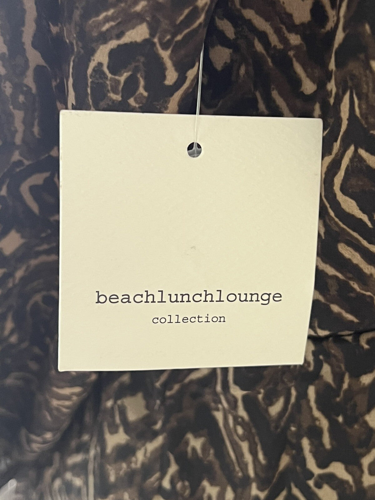 Beach Lunch Lounge Women’s Dress Size L Black Brown Pattern (3)