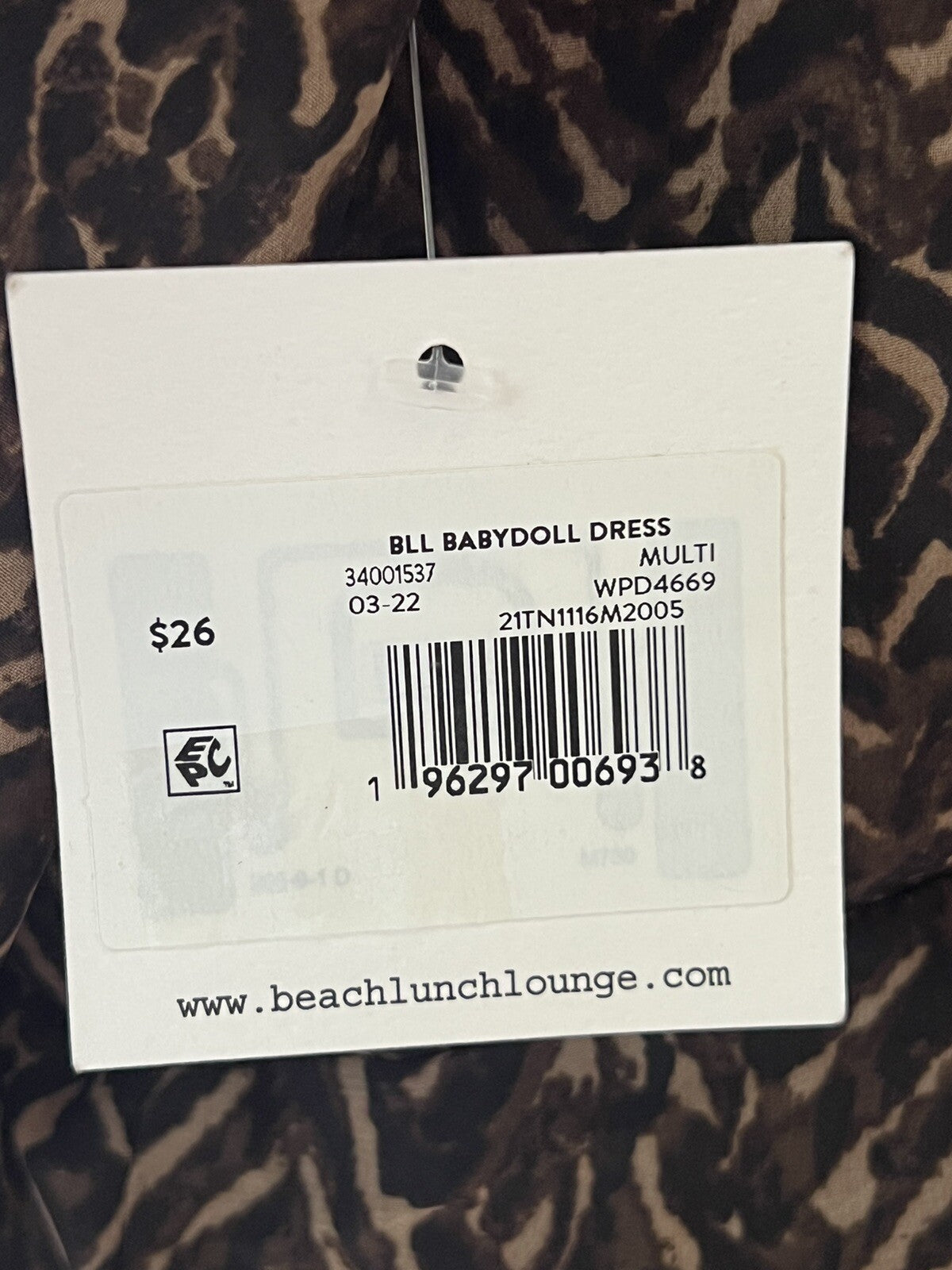 Beach Lunch Lounge Women’s Dress Size L Black Brown Pattern (3)