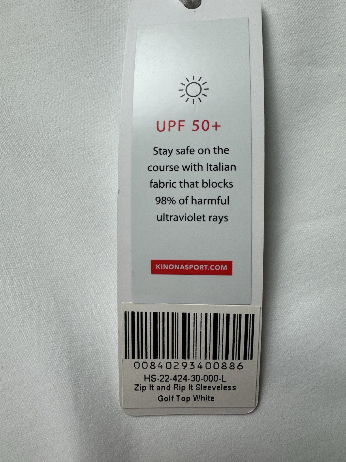 KINONA Women’s Sleeveless Golf Shirt Sz L.   (B.135)