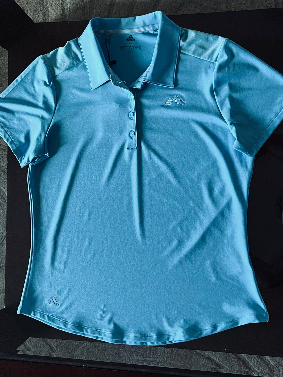 ADIDAS Women's Golf Polo Shirt Blue Sz M Stretch (B.16)