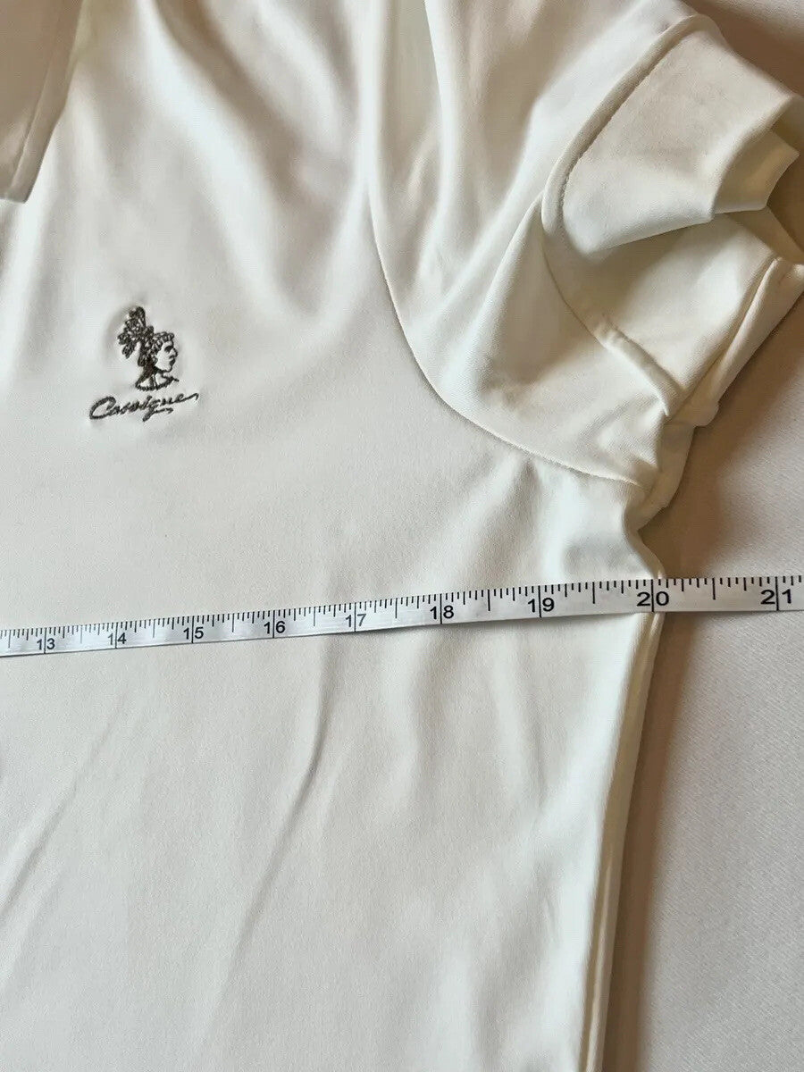 Fairway & Greene Women's Top Golf Polo Shirt Ivory Sz L.  (B.49)