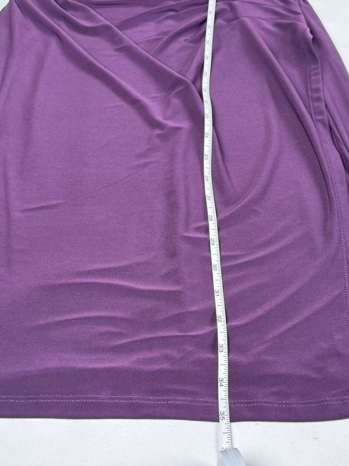 $99 Anne Klein Women's Blouson Dress Purple Sz 6P.    (B.176)