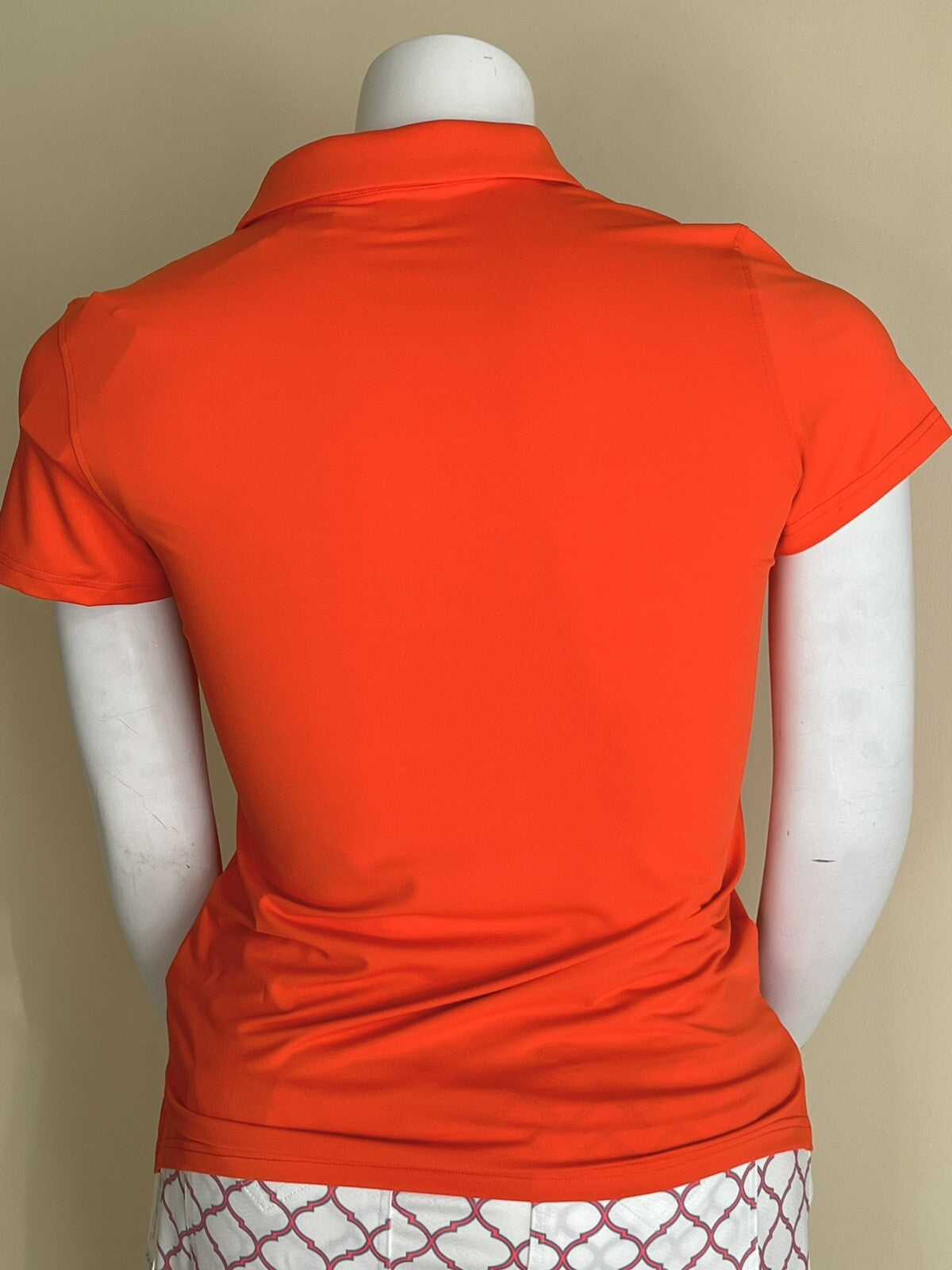 Champaign Country Club Women's Top Golf Polo Shirt Size S Orange