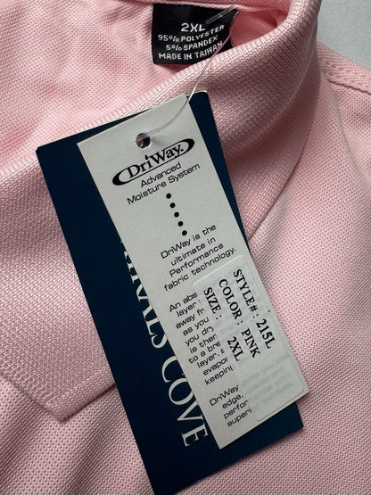 ADMIRALS COVE Women’s Pink Golf shirt Sz 2XL.  (B.154)