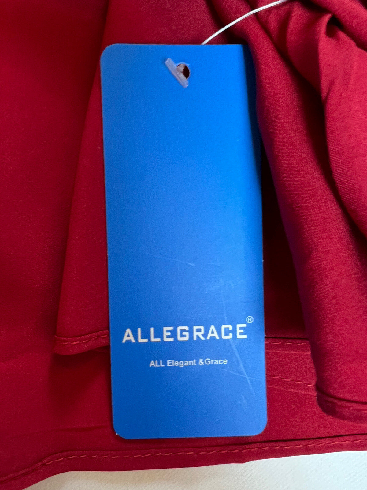 ALLEGRACE Women’s Plus Size 20W Red Dress