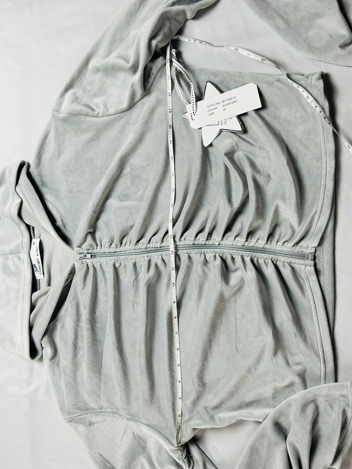 Roma Concept Women’s Hoodie Sweater Sz 2X Gray