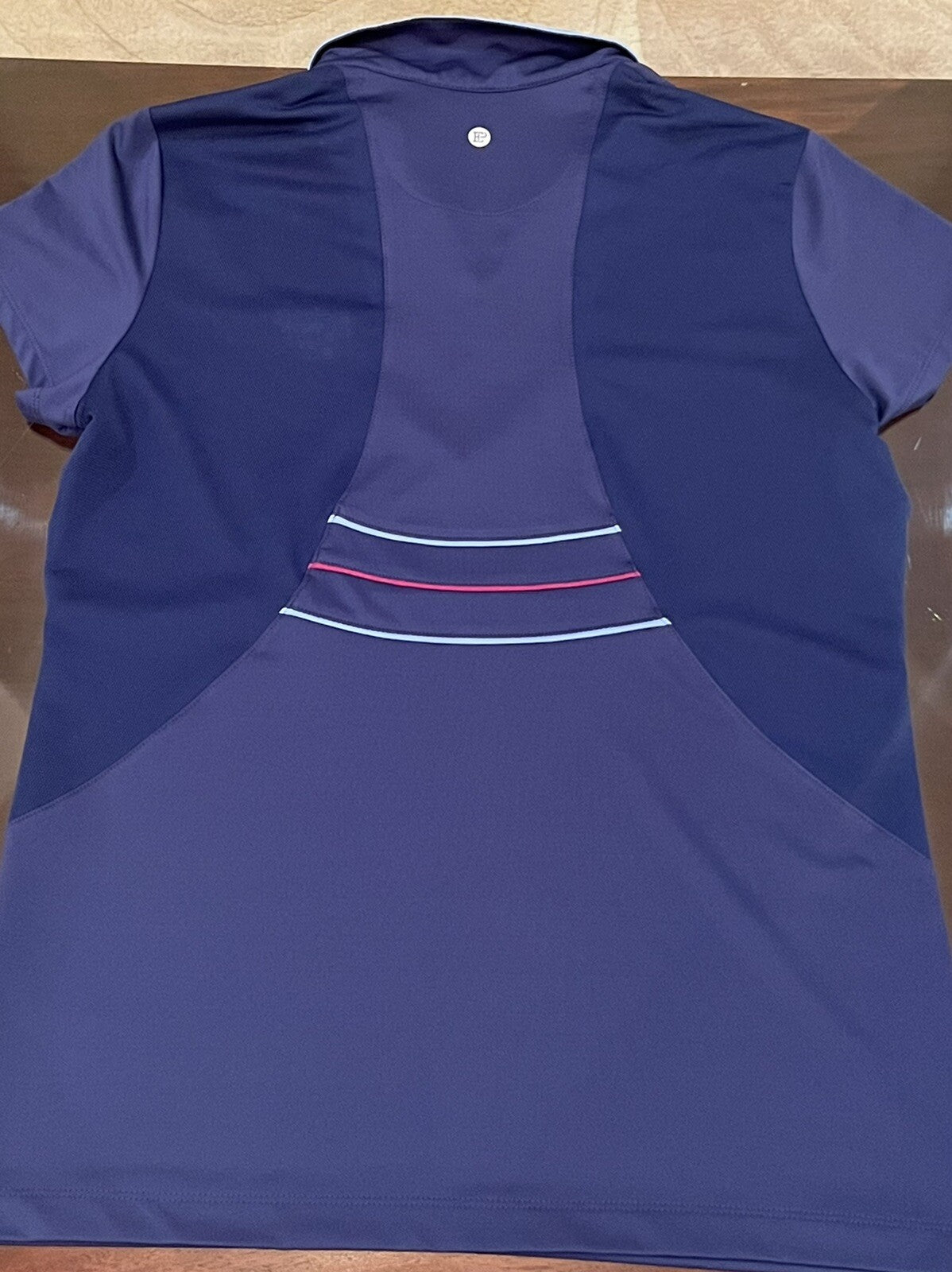 E.P New York Women's Golf Blue Polo Shirt Sz M (16)