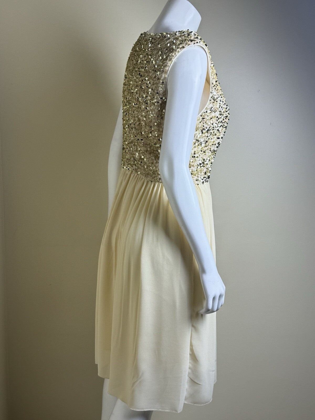 Hanpceirs Sleeveless SEQUIN TOP DRESS FIT & FLARE Sz L  (B.107)