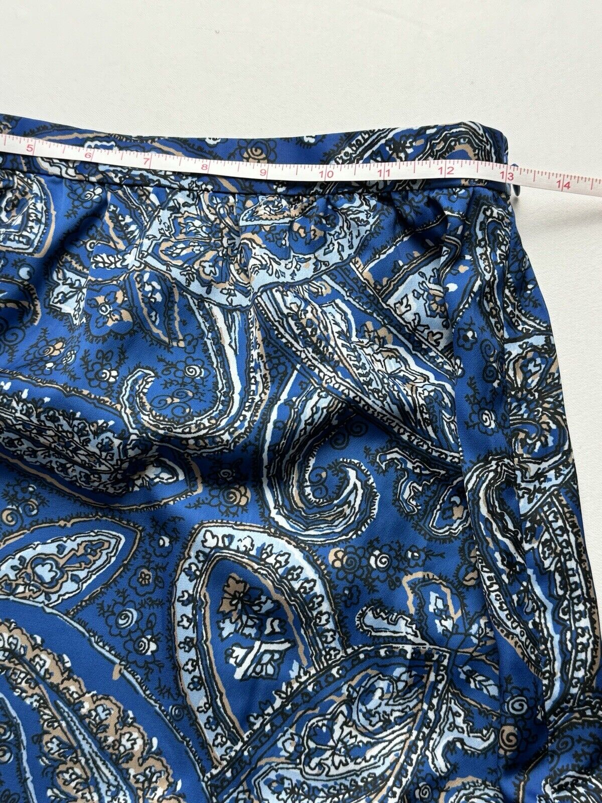 $198 Outerknown Long Skirt Size 0 Paisely Blue Skirt (73)