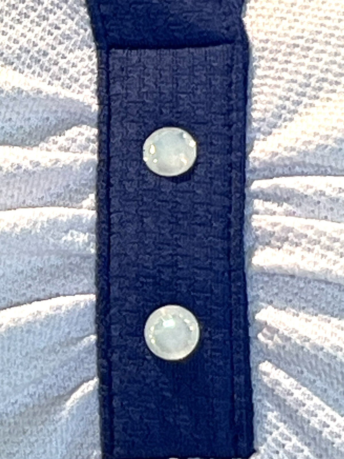 Sport Haley Women's Top Golf Shirt White/Blue Collared Sz L (B.48)