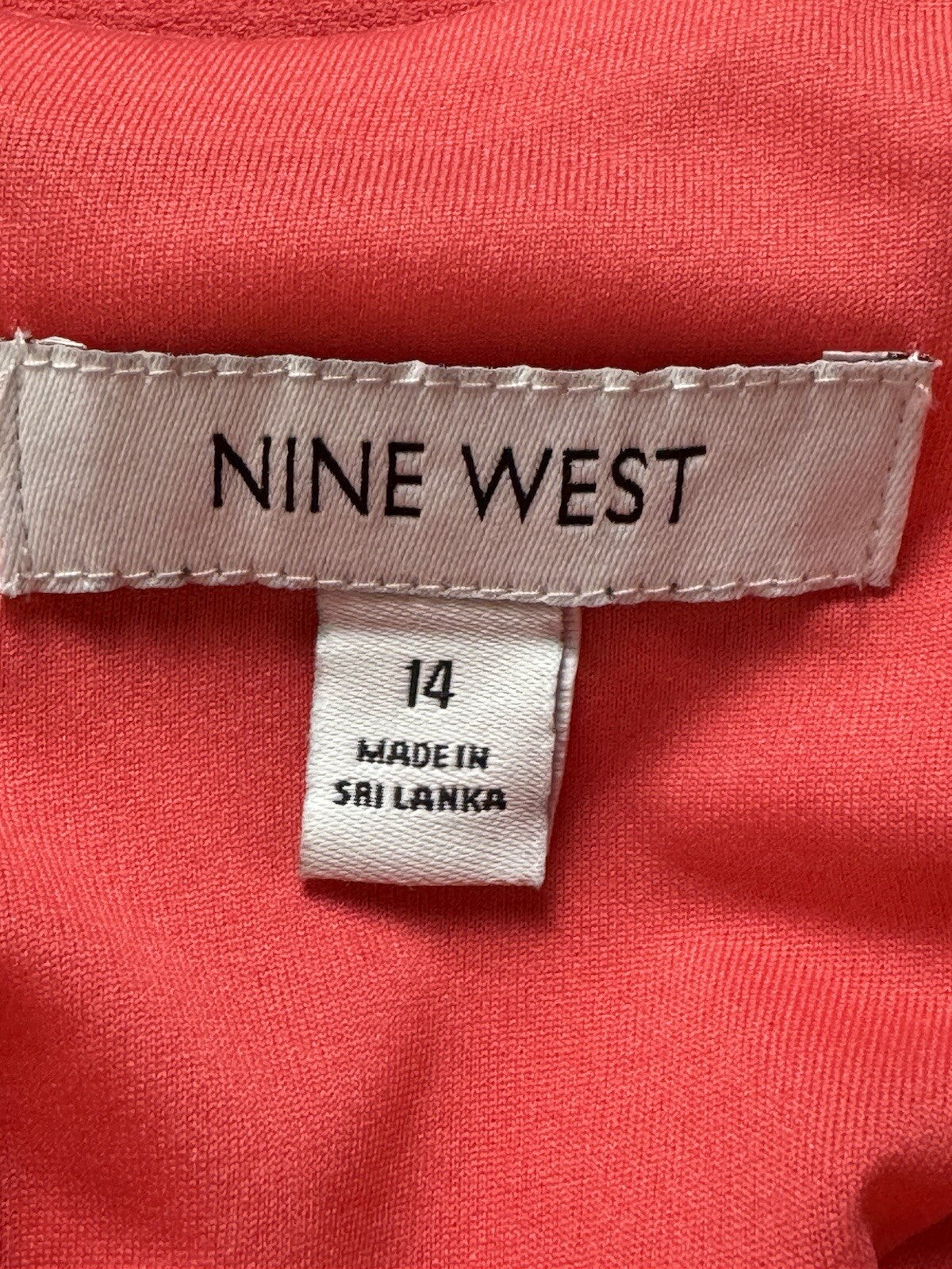 $92 Nine West Women’s Belted Orange Jumpsuit Sz 14. (B.86)