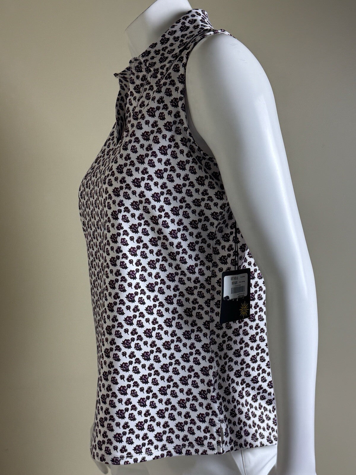 BELYN KEY Women’s Sleeveless Golf Shirt Sz M.    (B.134)