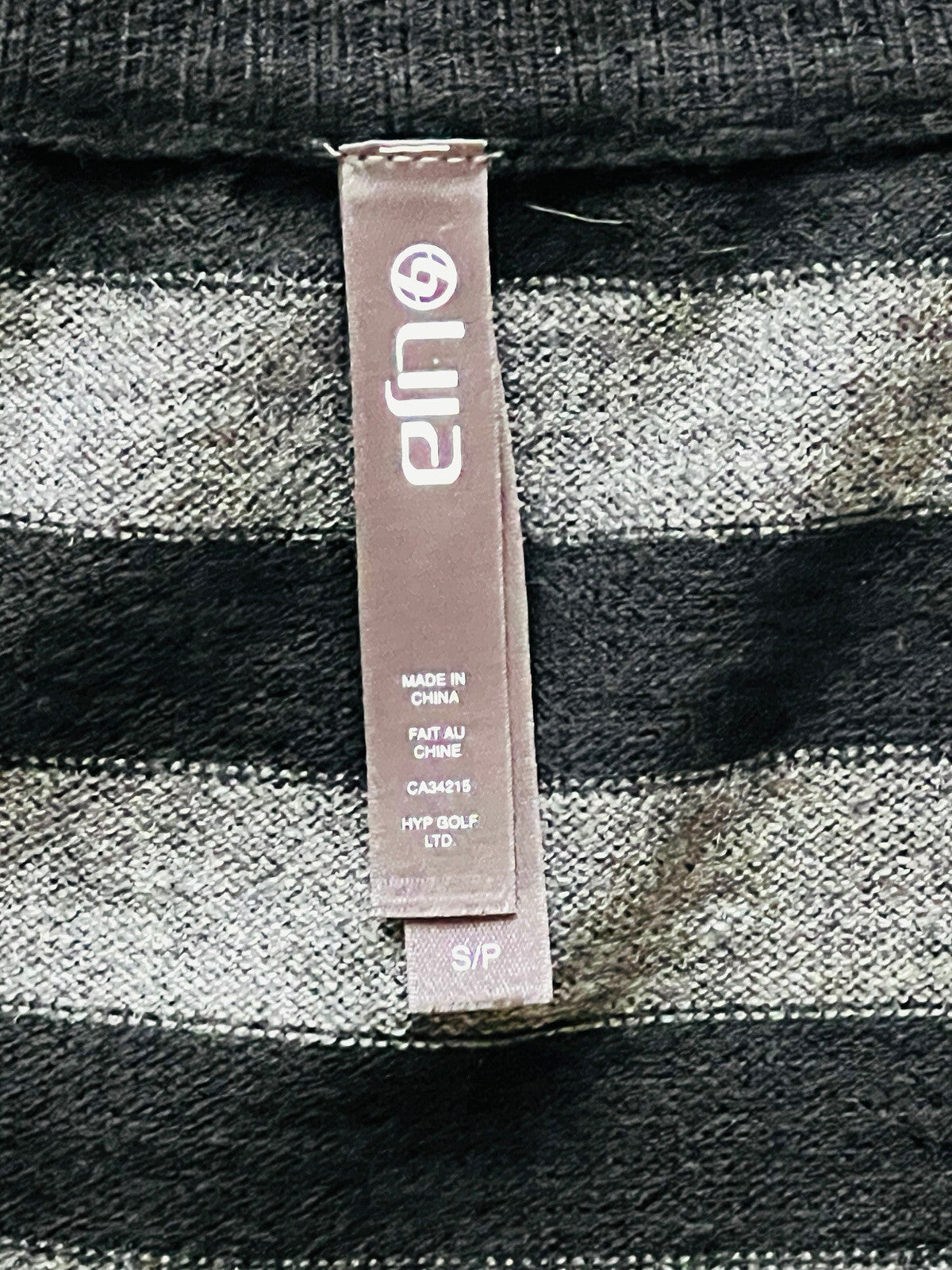 Lija Women's Golf Knit Vest Sleeveless Sz S Black Gray Stripes