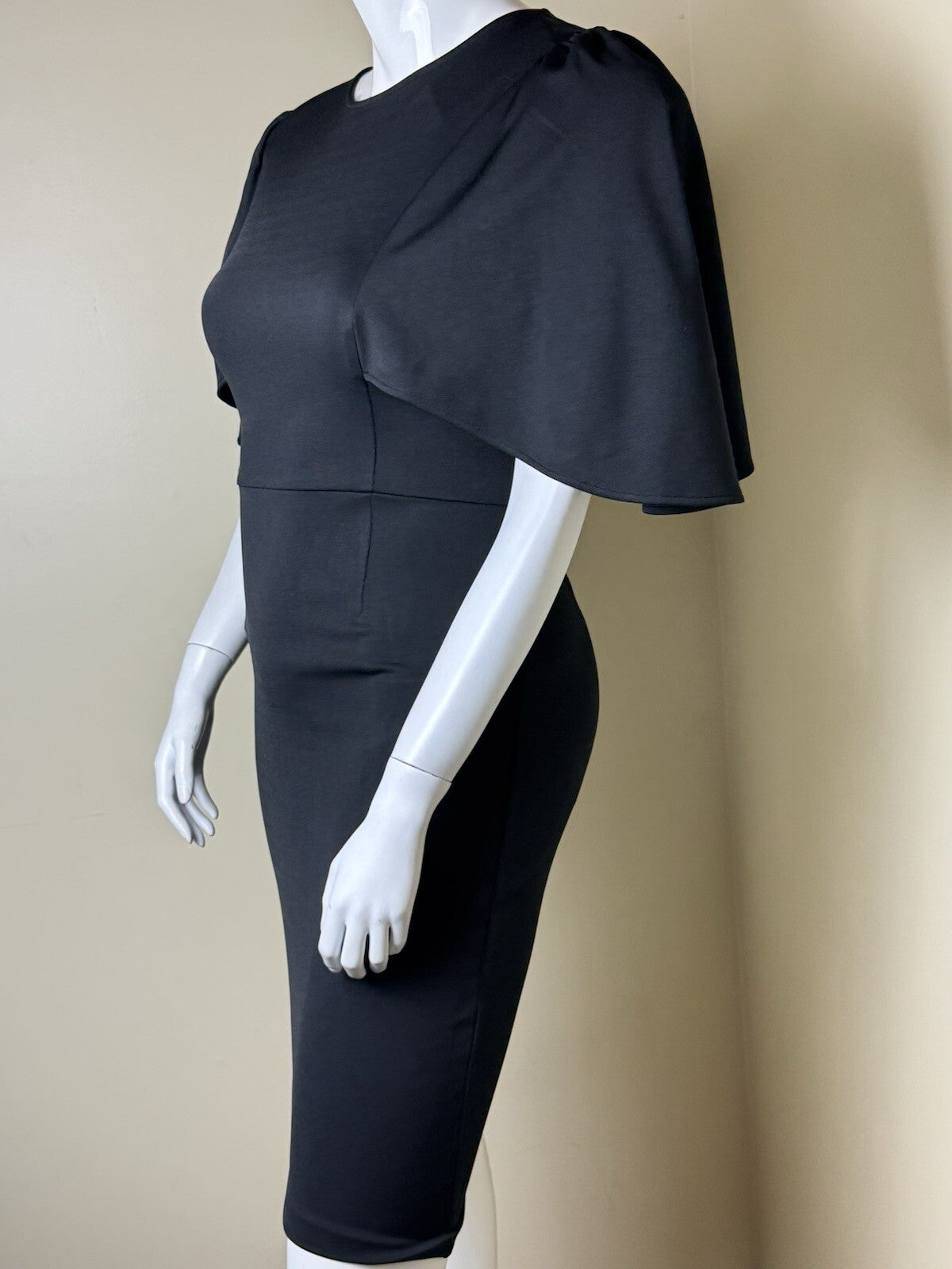 GRACE KARIN Women’s Round Neck Hips-Bodycon Pencil Dress Black Size L