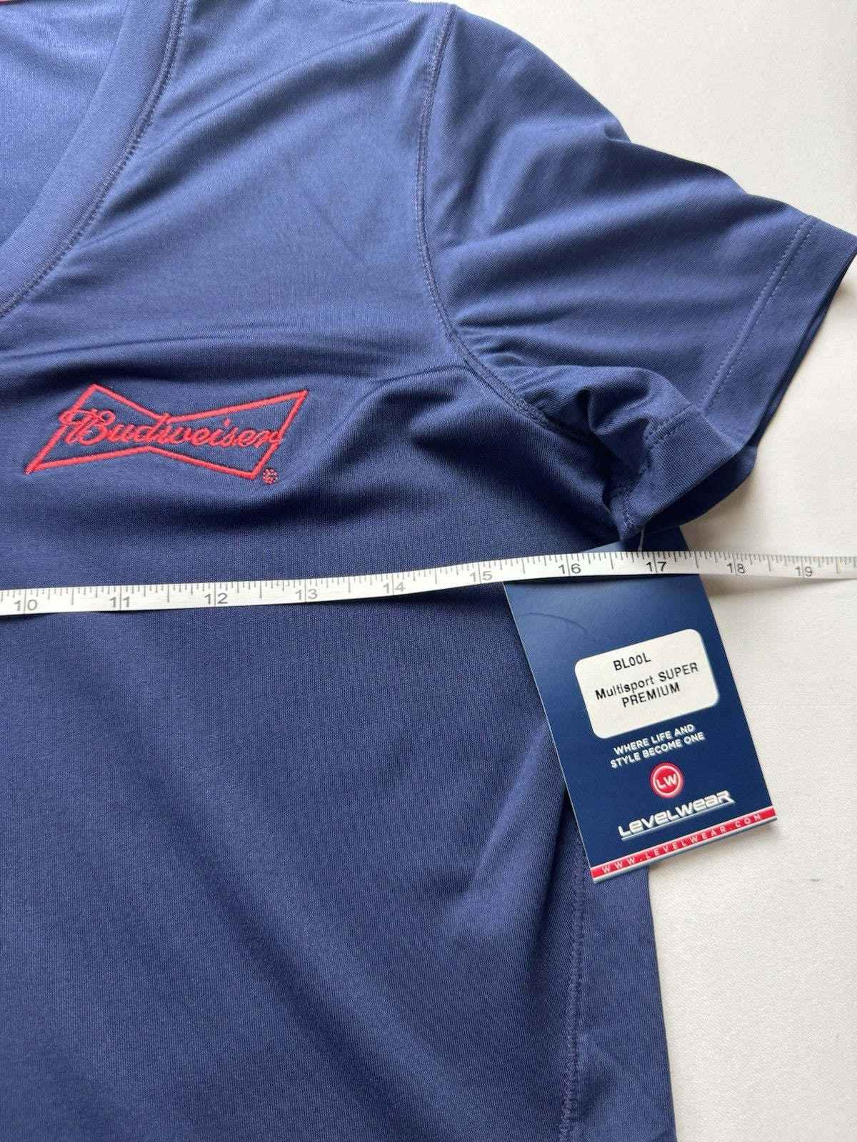 LeverWear Women's Golf shirt Budweiser Logo Sz M   (B.160)
