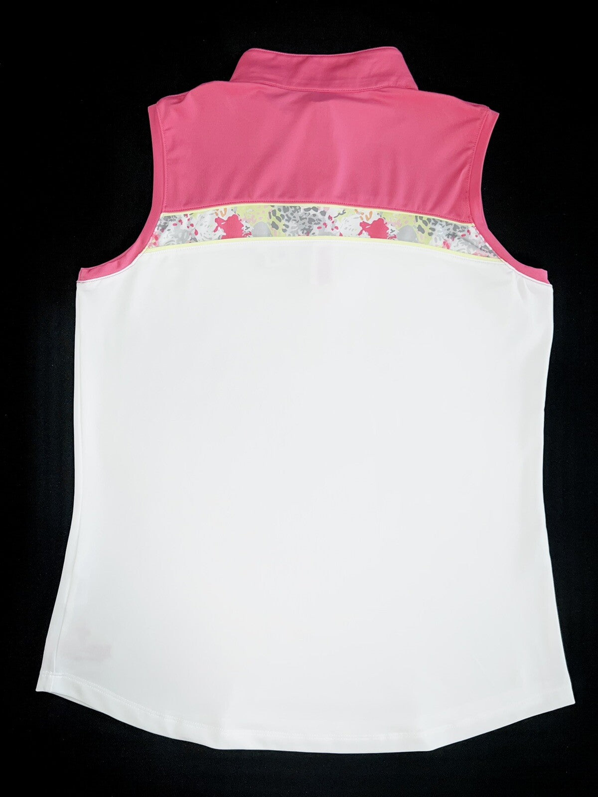 Kate Lord Women’s Golf Polo Shirt White Pink Sz M (B.13)