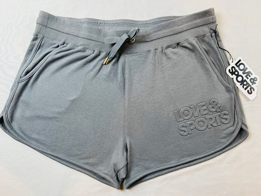 Love & Sports Women's Mid Rise High Performance Shorts SZ 3XL
