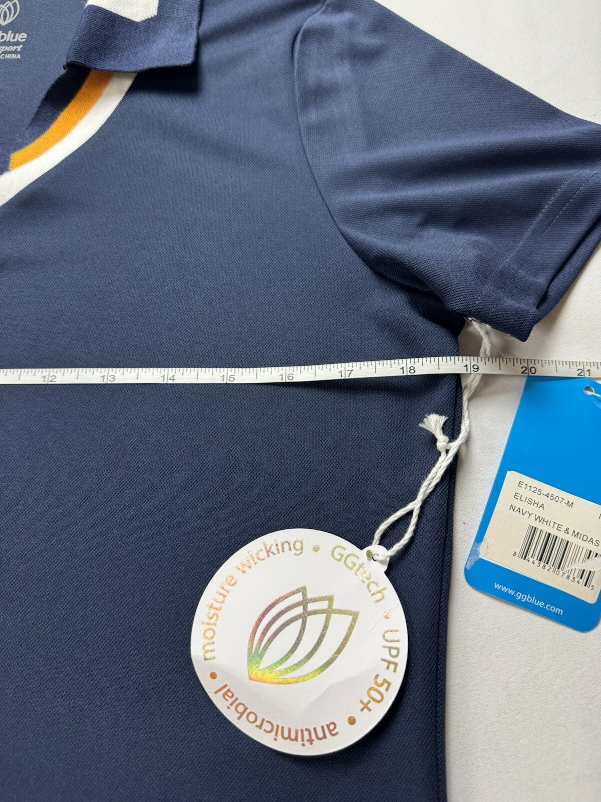 GG Blue Women's Golf Polo Shirt Navy Top Sz M. (B.135)