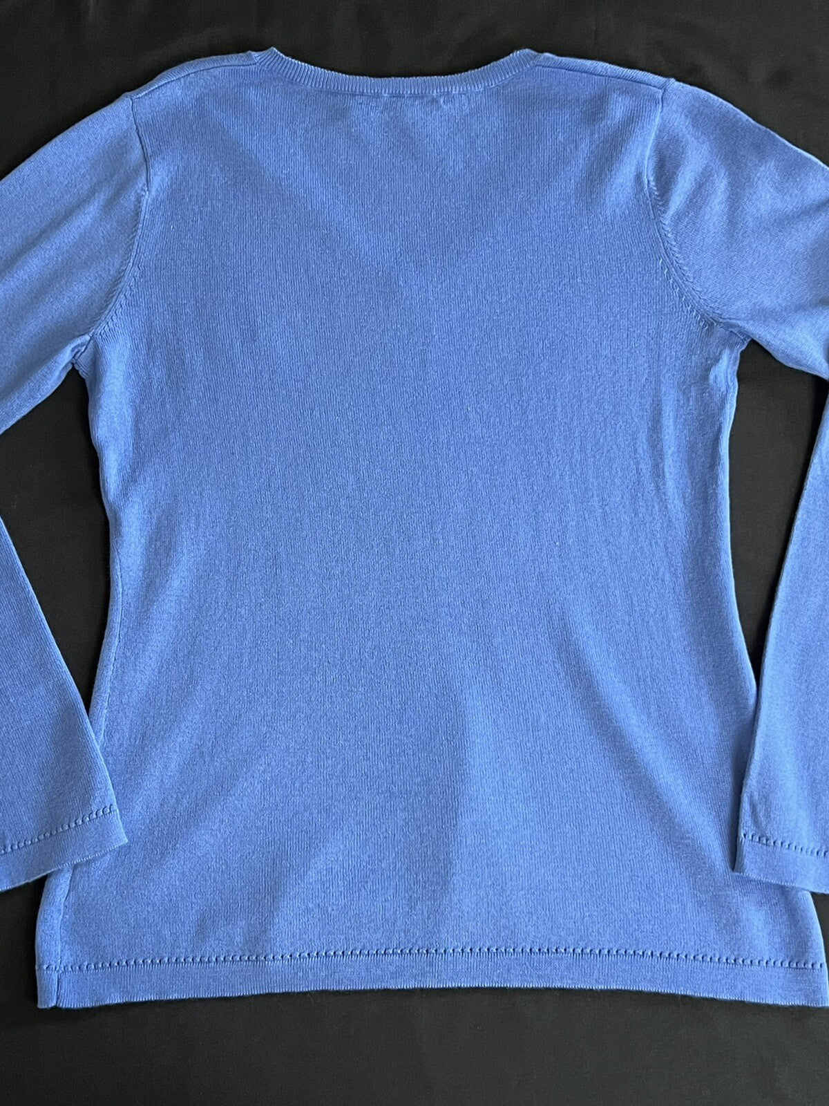 ALASHAN Women’s Cotton Cashmere Pullover Sweater Blue Sz S