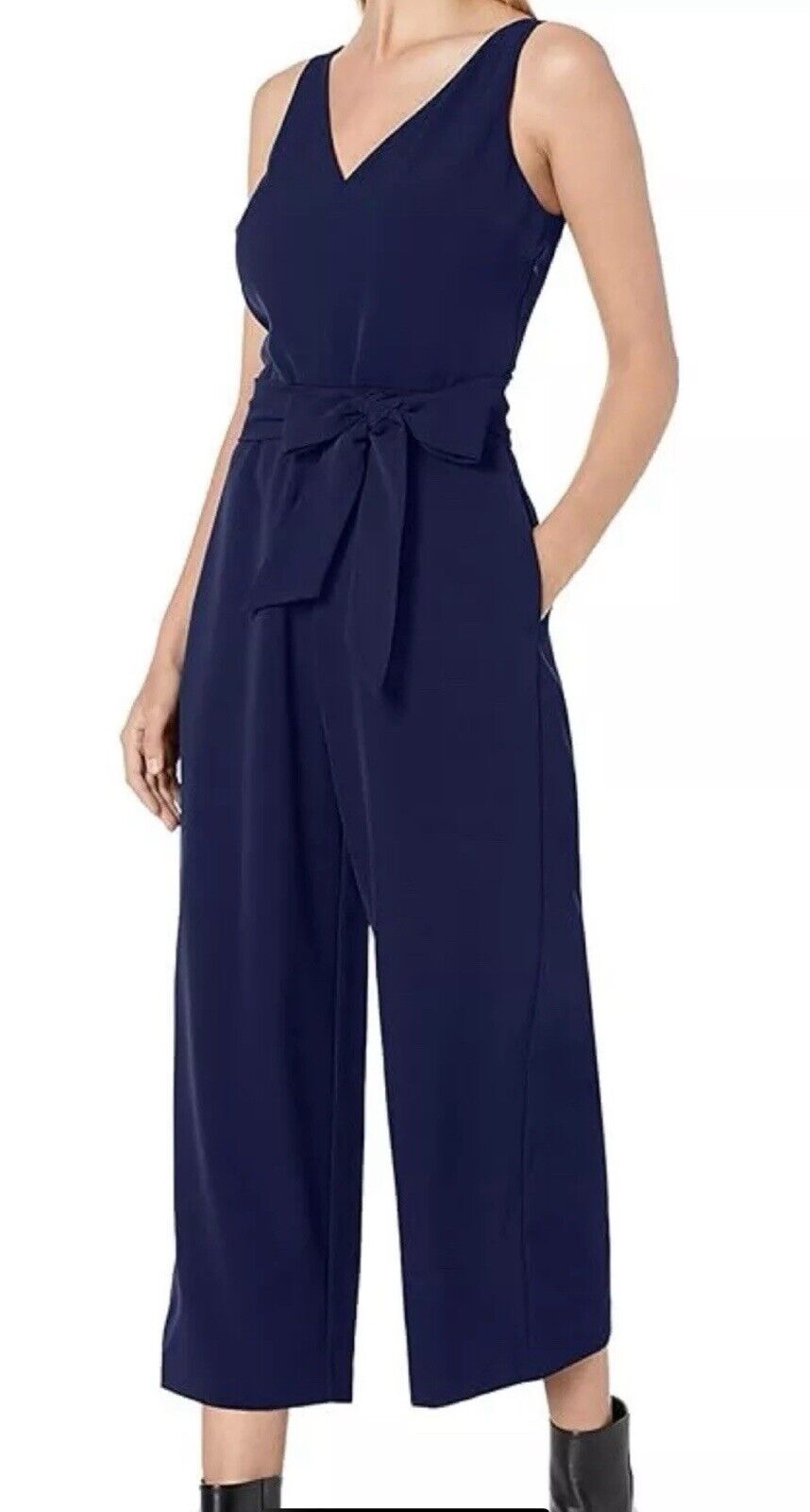 Sam Edelman Jumpsuit Women’s Sz 0 Crop Belt Pockets (B.86)